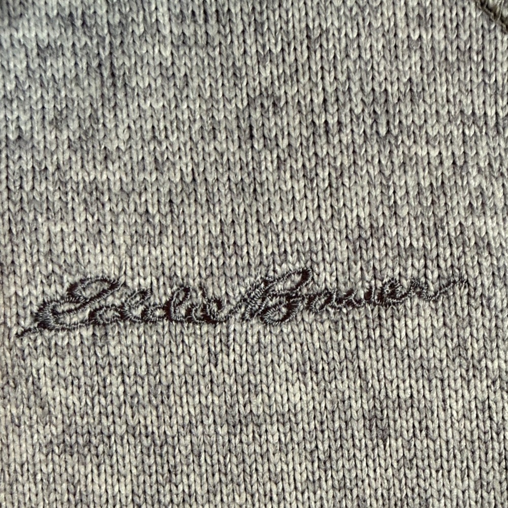 Eddie Bauer Gray Quarter-Zip Pullover Size Medium - Picture 2 of 4